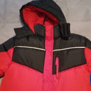 Kids' Red and Black Puffer Jacket